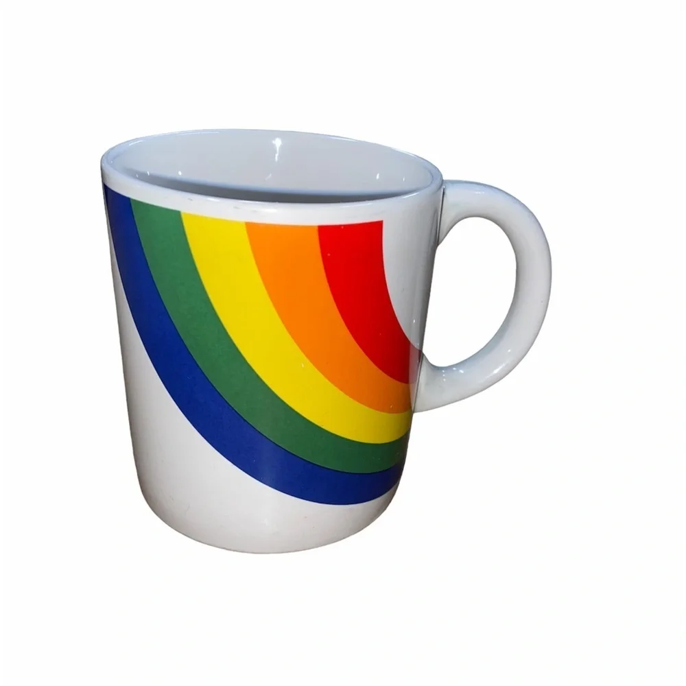 Vintage ceramic rainbow mug
